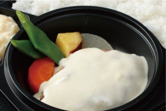 煮込みハンバーグ柚子胡椒クリーム 煮込みハンバーグ柚子胡椒クリーム